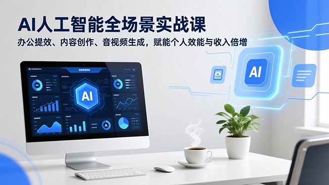 （16958期）AI人工智能全场景实战课，办公提效、内容创作、音视频生成，赋能个人效能与收入倍增-洛柒笔记
