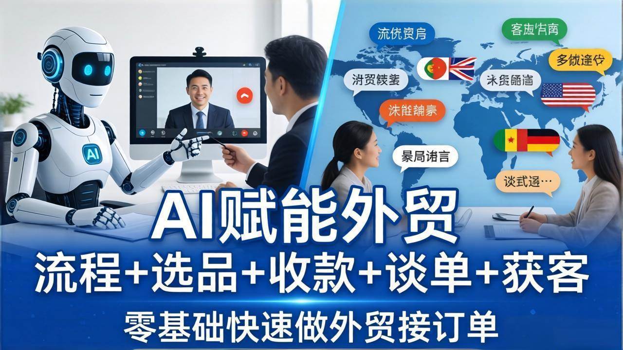 （17930期）外贸+AI实战课：流程+选品+收款+谈单+获客，零基础快速做外贸接订单-洛柒笔记