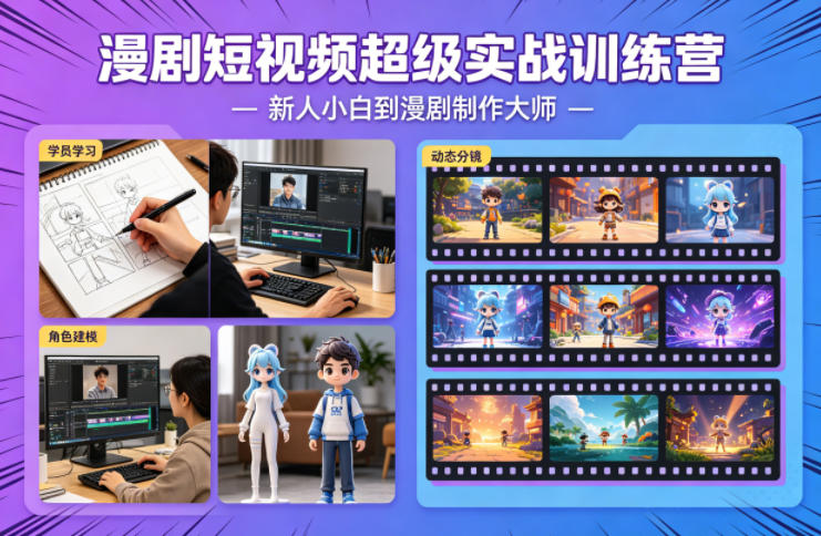 漫剧短视频超级实战训练营，新人小白到漫剧制作大师-洛柒笔记