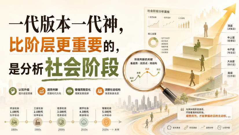 付费文章：一代版本一代神，比阶层更重要的，是分析社会阶段-洛柒笔记