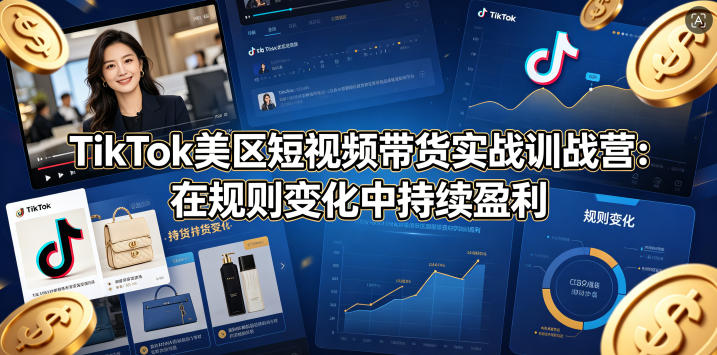 TikTok美区短视频带货实战训战营：在规则变化中持续盈利-洛柒笔记